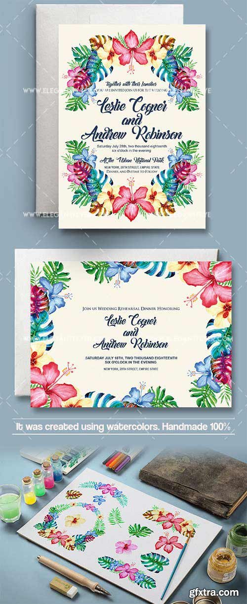 Wedding V2 Invitation PSD Template