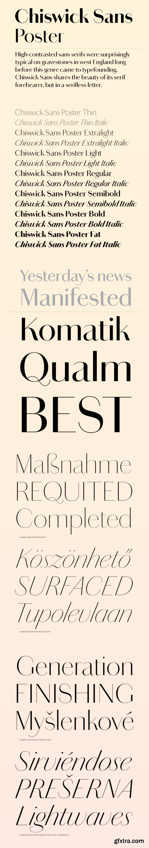 Chiswick Sans Poster Font Family