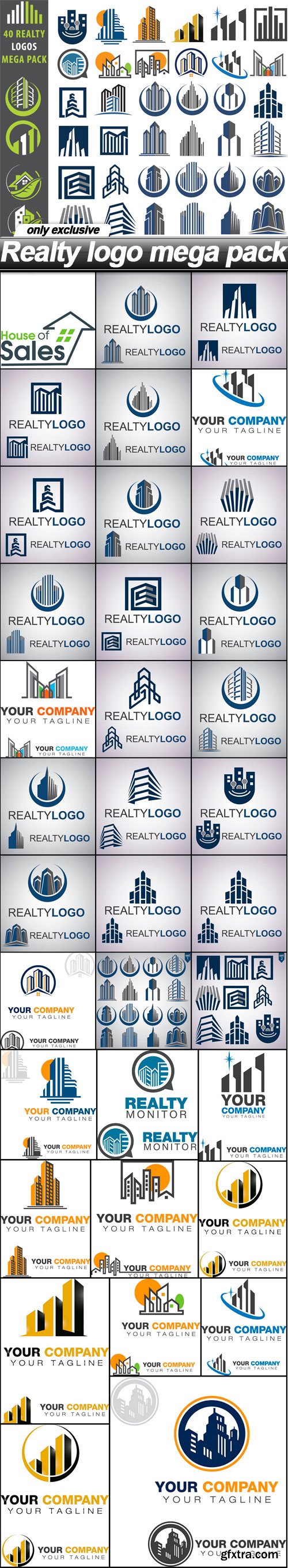 Realty logo mega pack - 36 EPS