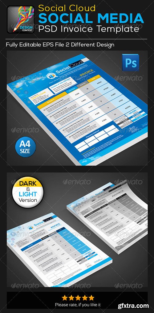 Graphicriver - Social Cloud : Social Media Corporate Invoices 5743890