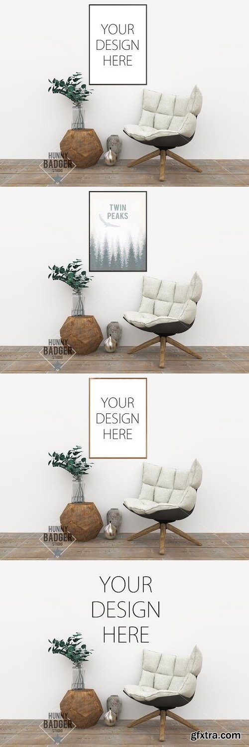 CM - Poster mockup - blank wall mockup 1243082