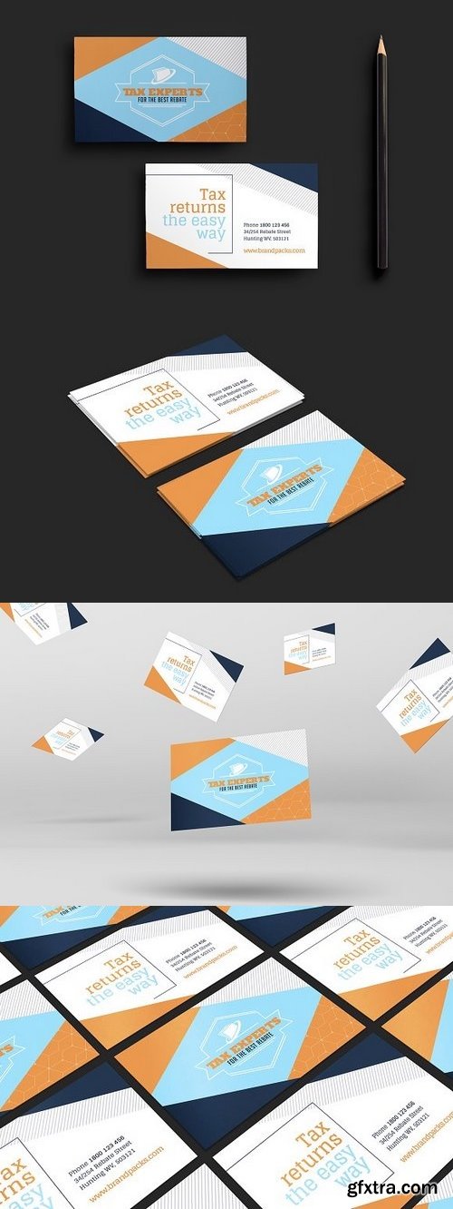 CM - Tax Service Business Card Template 1241631