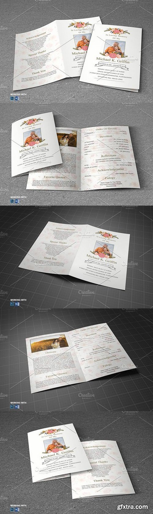 CM - Funeral Program Template 1481224