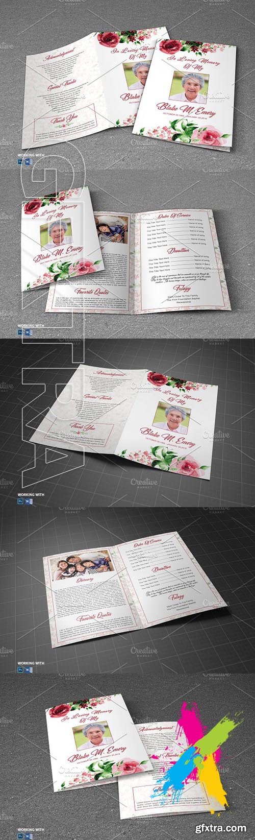 CM - Funeral Program Template Flower 1468873