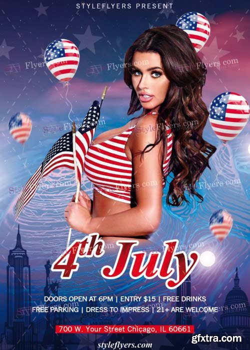 4th Of July V28 PSD Flyer Template