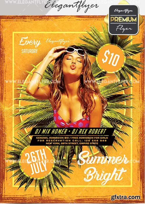 Bright Summer v31 Flyer PSD Template + Facebook Cover