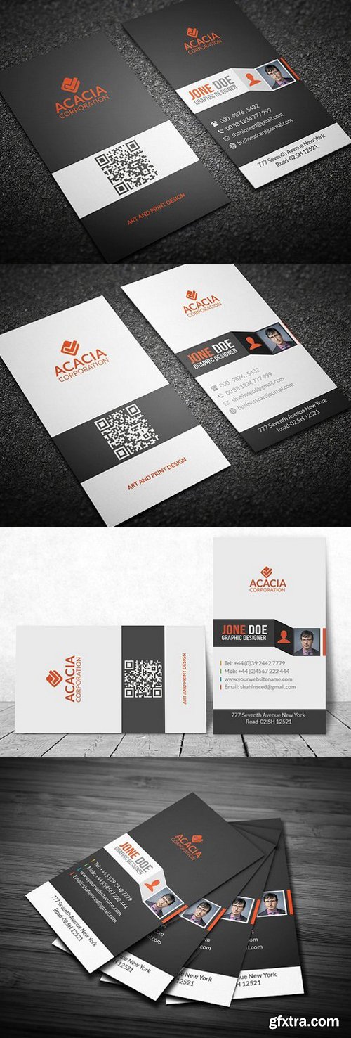 CM - Simple Vertical Business Card 898720