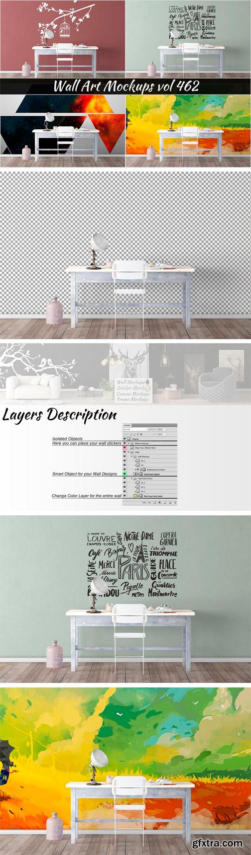 CM 1501577 - Wall Mockup - Sticker Mockup Vol 462