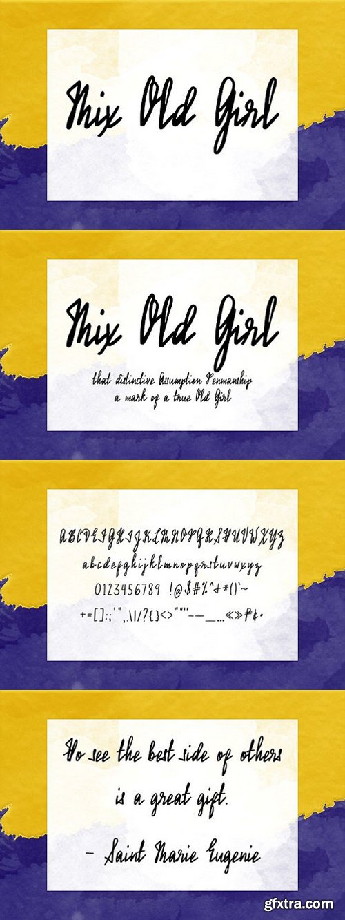 CM - Mix Old Girl Script Font 1482428