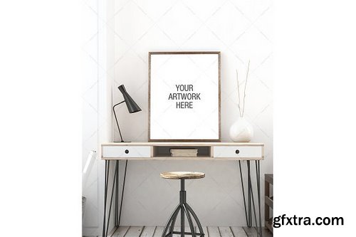 CM - Poster Mockup Minimalist Workspace 1047215