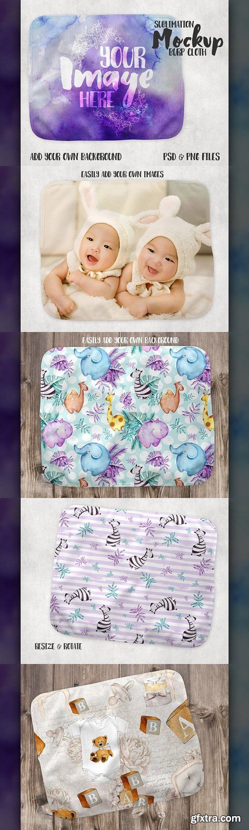 CM - Fleece Burp Cloth Mockup 1494827