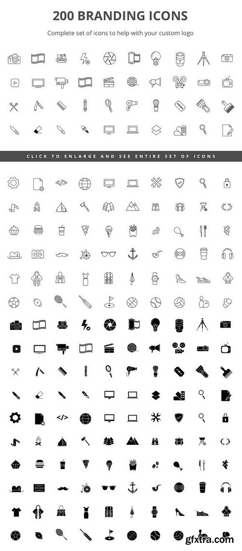 CM - 200 Monoweight & Solid Logo Icons 1286610