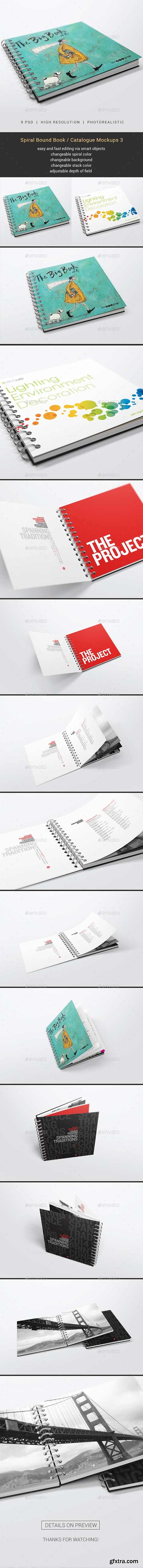 Graphicriver - Spiral Bound Book / Catalogue Mockups 3 20132524