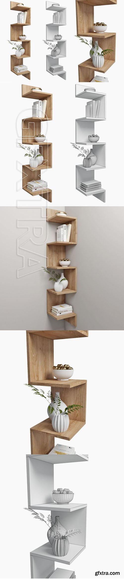 Corner shelf and decor