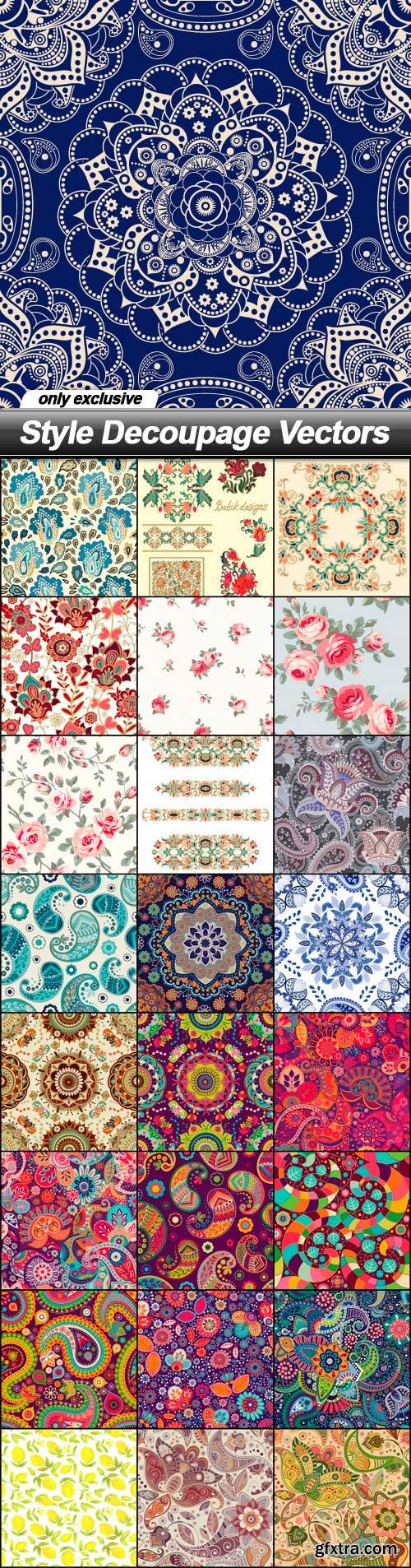 Style Decoupage Vectors - 25 EPS