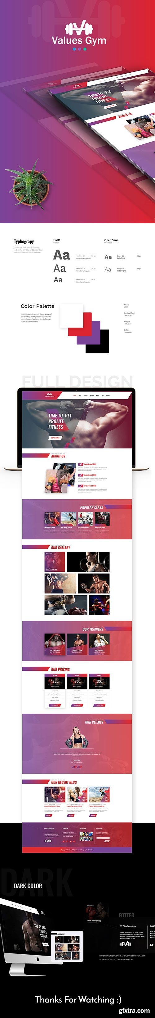 GYM PSD Template