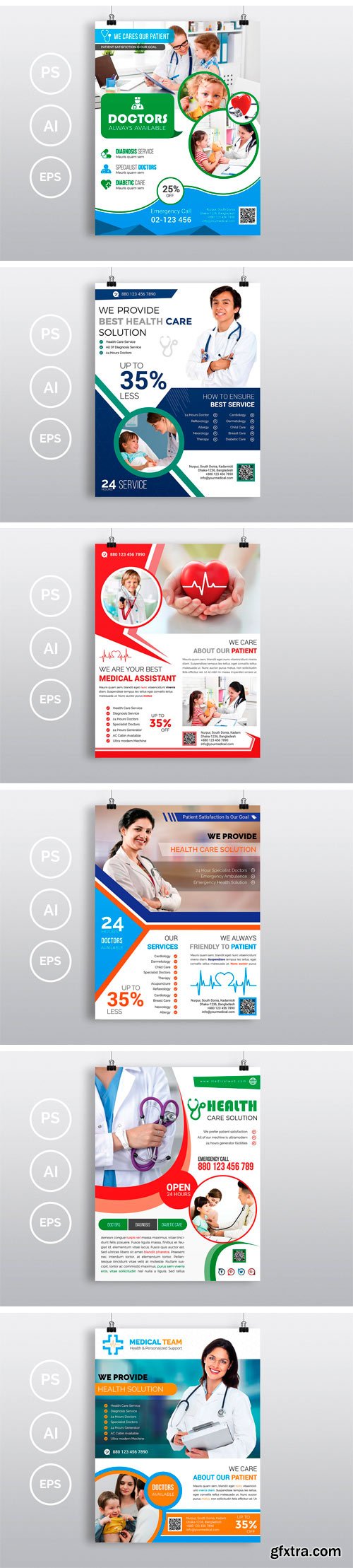 CM 1459861 - 10 Doctor & Medical Flyers Bundle