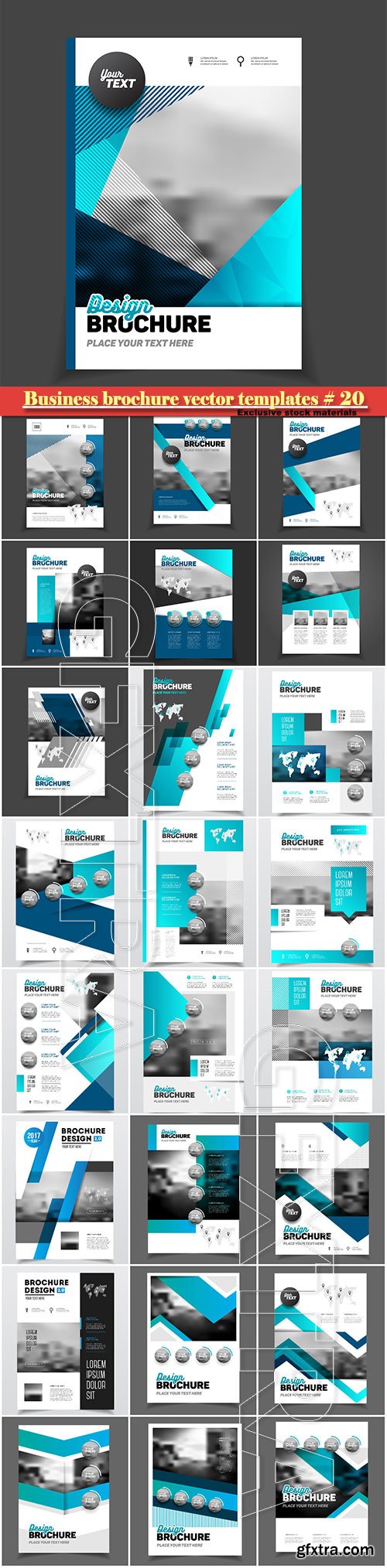 Business brochure vector, flyers templates # 20