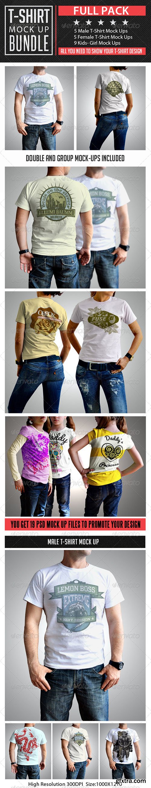 Graphicriver T-Shirt Mock Up Bundle 7827859