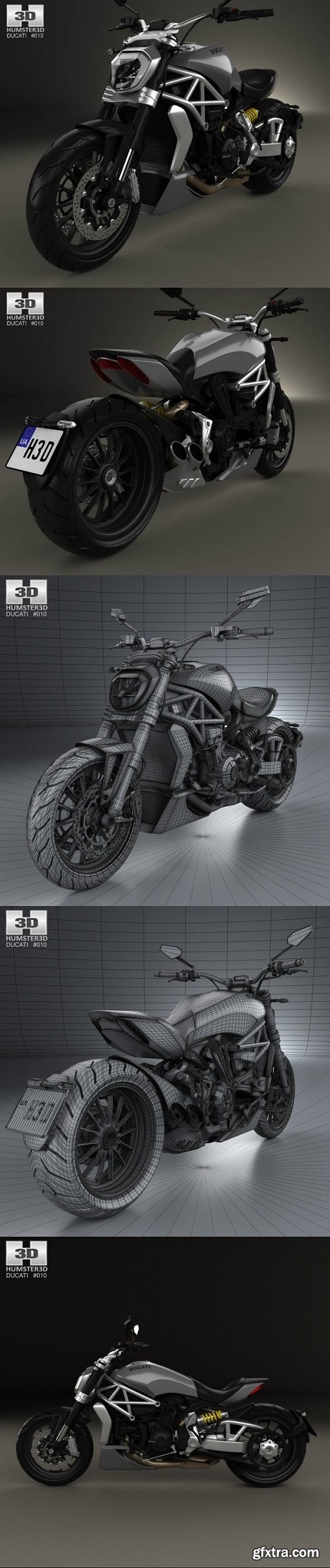 Hum3D - Ducati XDiavel 2016 3D Model