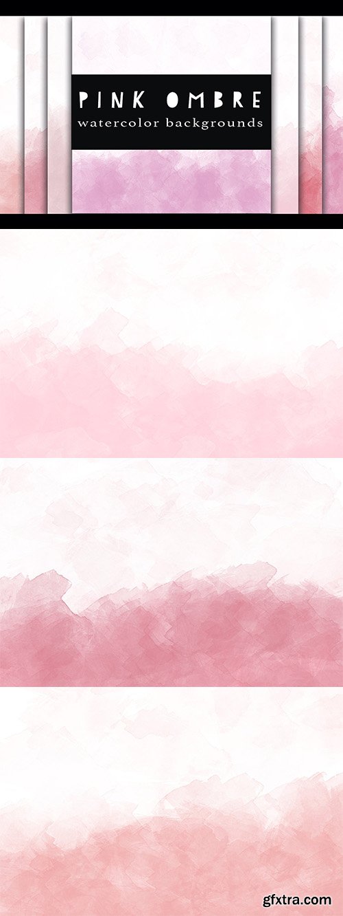 pink ombre watercolor backgrounds - CM 395608