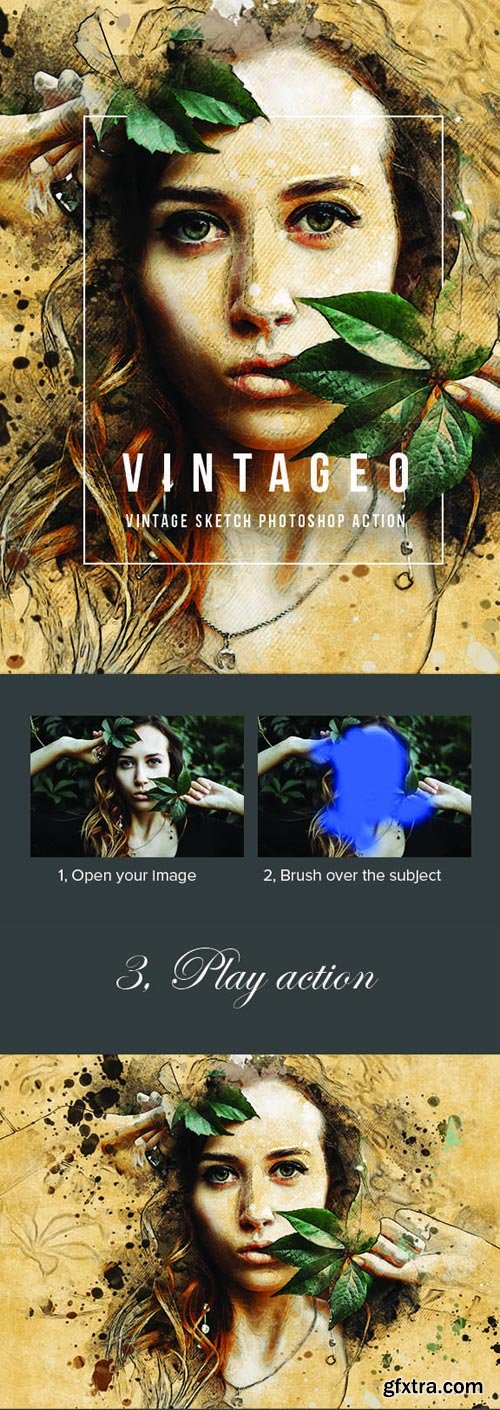 GraphicRiver - Vintageo - Vintage Sketch Photoshop Action - 20004903