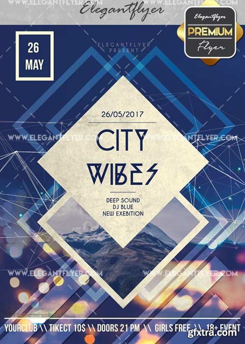 City Wibes V2 Flyer PSD Template + Facebook Cover