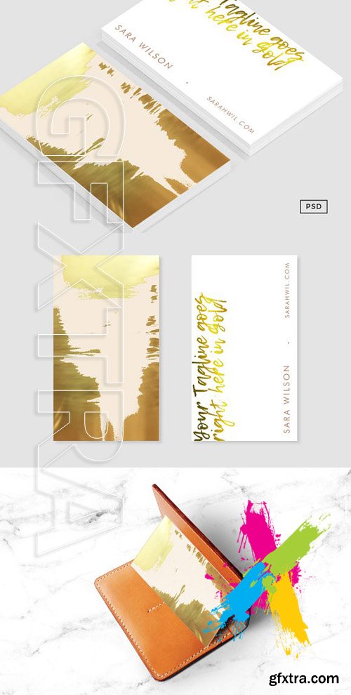 CM - Blush Gold Business Card Template 1591507