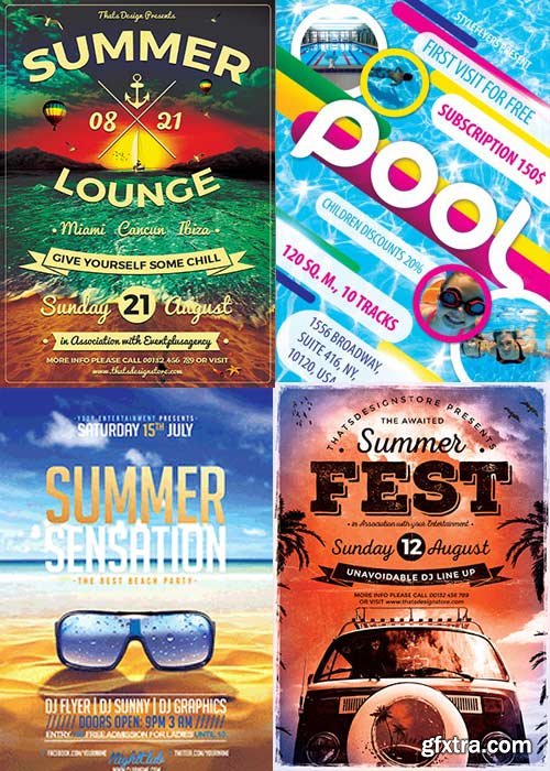 Time Summer 4in1 V4 Flyer Template