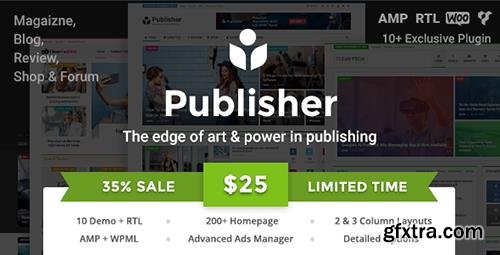 ThemeForest - Publisher v1.8.5 - Newspaper Magazine News Review WordPress Theme - 15801051 - NULLED