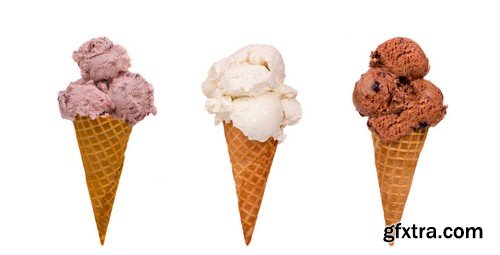 Ice cream in cone - 7 UHQ JPEG