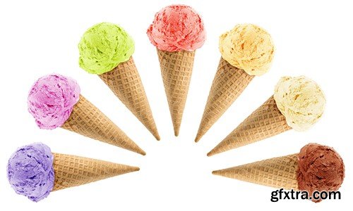 Ice cream in cone - 7 UHQ JPEG