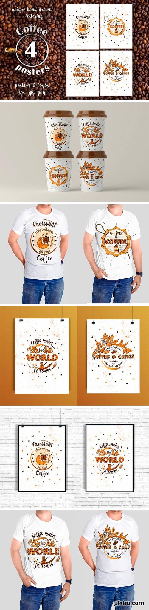 CM 1518984 - Handdrawn COFFEE Lettering Posters