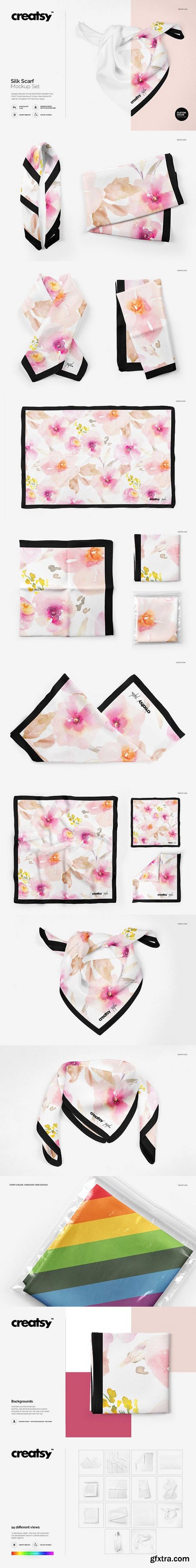 CM - Silk Scarf Mockup Set 1495154