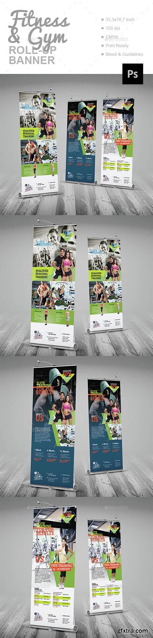 Graphicriver - Fitness & Gym Roll-Up Banner 14880884