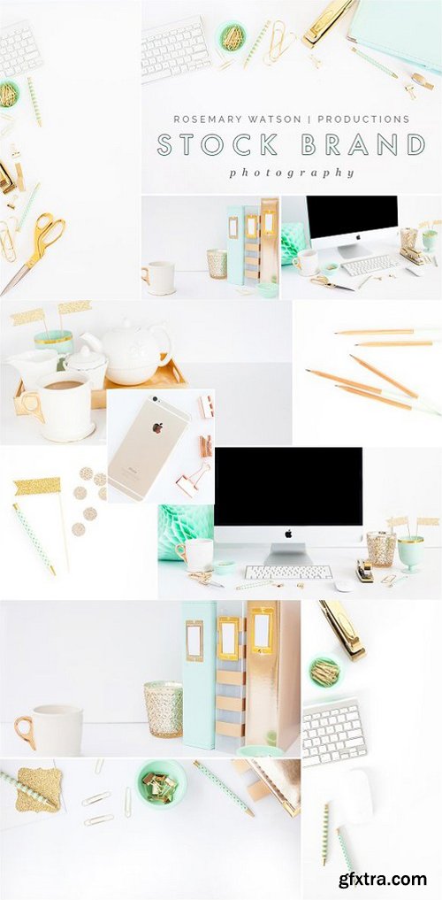 CM - Mint + Gold Stock Photo Bundle 1494213