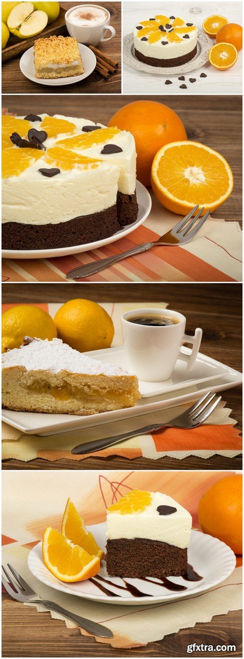 Cake with lemon and oranges 5X JPEG