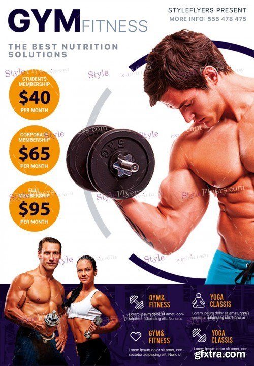 Fitness PSD Flyer Template 5