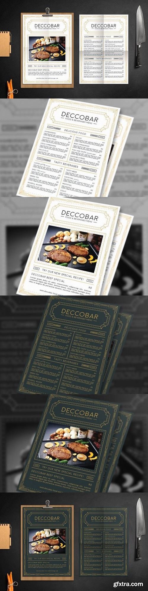 CM - Art Deco Food & Beverages Menu 1162744