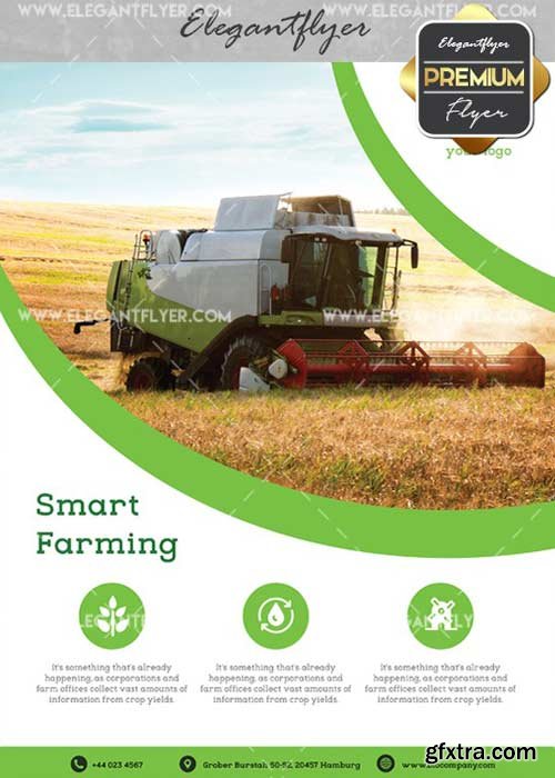 Smart Farming V1 Flyer PSD Template + Facebook Cover