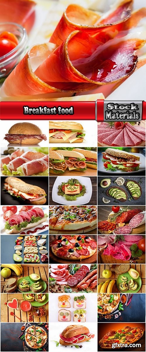 Breakfast food burger sandwich pizza sausage meat bread 25 HQ Jpeg