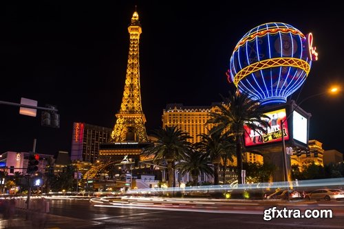 Las Vegas Nevada desert night city fire light entertainment roulette game 25 HQ Jpeg