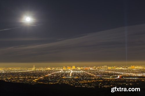 Las Vegas Nevada desert night city fire light entertainment roulette game 25 HQ Jpeg