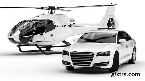 3 D model luxury transport aircraft car SUV helicopter airbus 17 HQ Jpeg