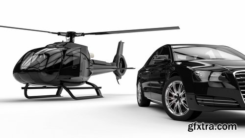 3 D model luxury transport aircraft car SUV helicopter airbus 17 HQ Jpeg