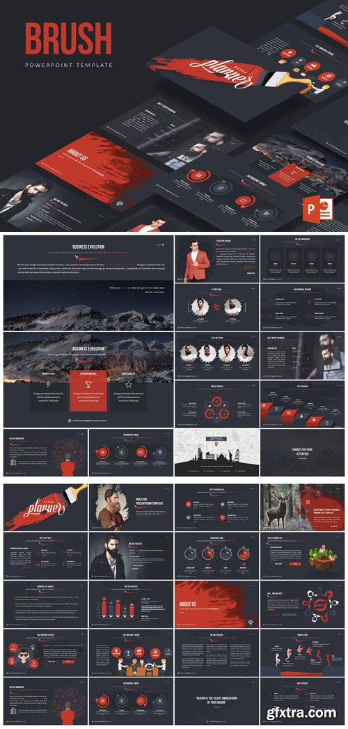 Brush Powerpoint Template