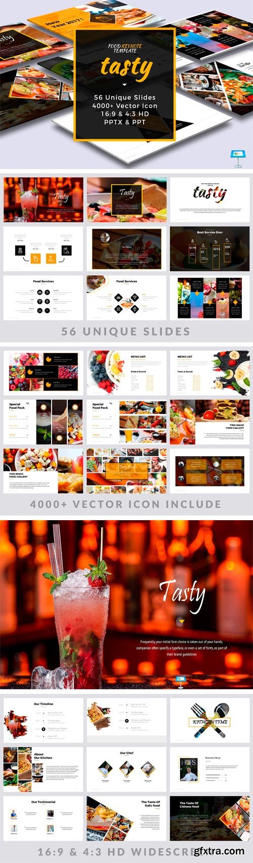 CM 1502103 - Tasty Food Keynote Template