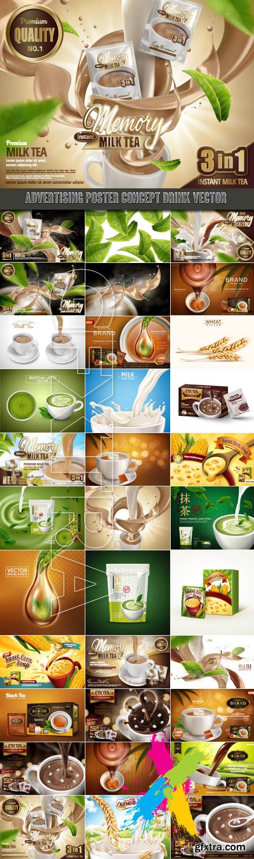 Advertising Poster Concept Drink vector