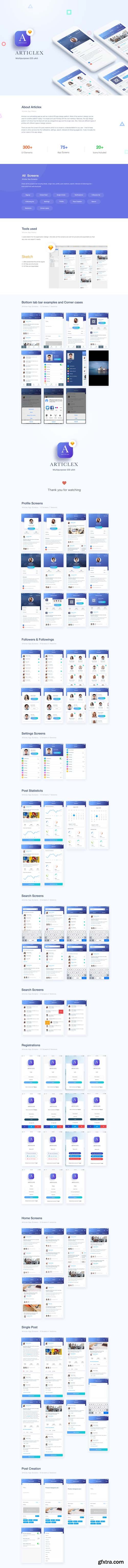 Articlex Multipurpose iOS Ui Kit