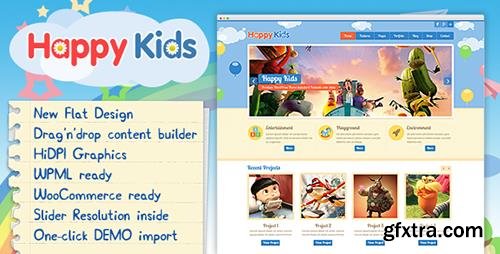 ThemeForest - Happy Kids v3.4.2 - Children WordPress Theme - 4452871